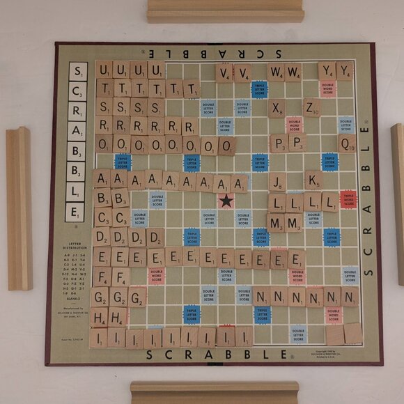 SCRABBLE Crossword Board Game | Vintage | 1953 Selchow & Righter Complete | USED - Picture 6 of 16
